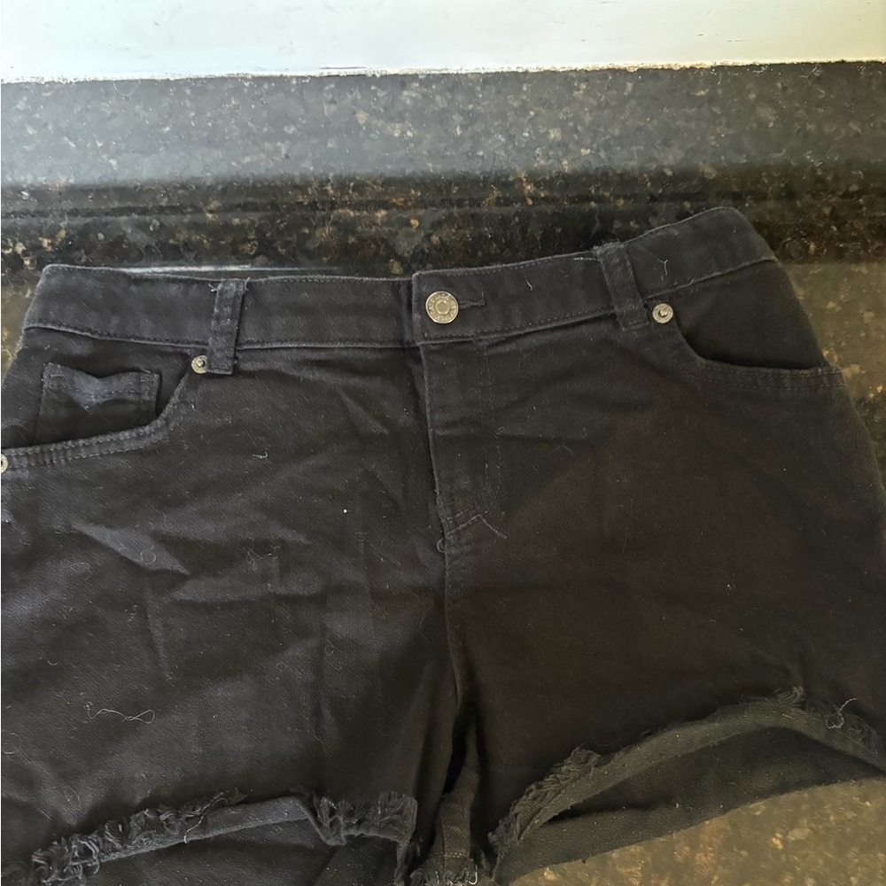 Cat & Jack Black Frayed Hem Kids' Shorts